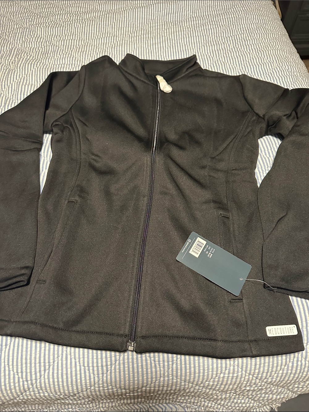 Med Couture Black Utility Jacket - Zipper Front